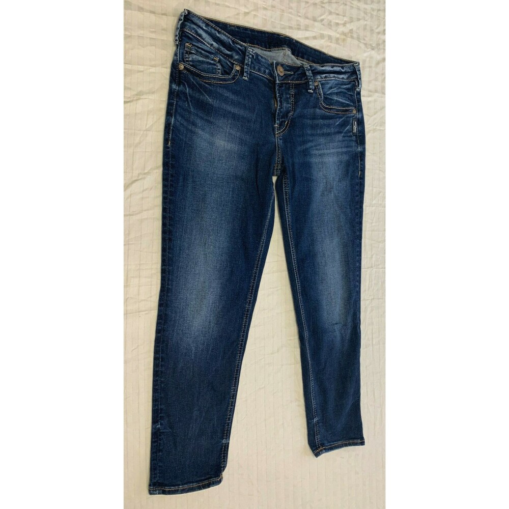 SILVER JEANS WOMENS JEANS CAPRIS PANTS WAIST 32 IN